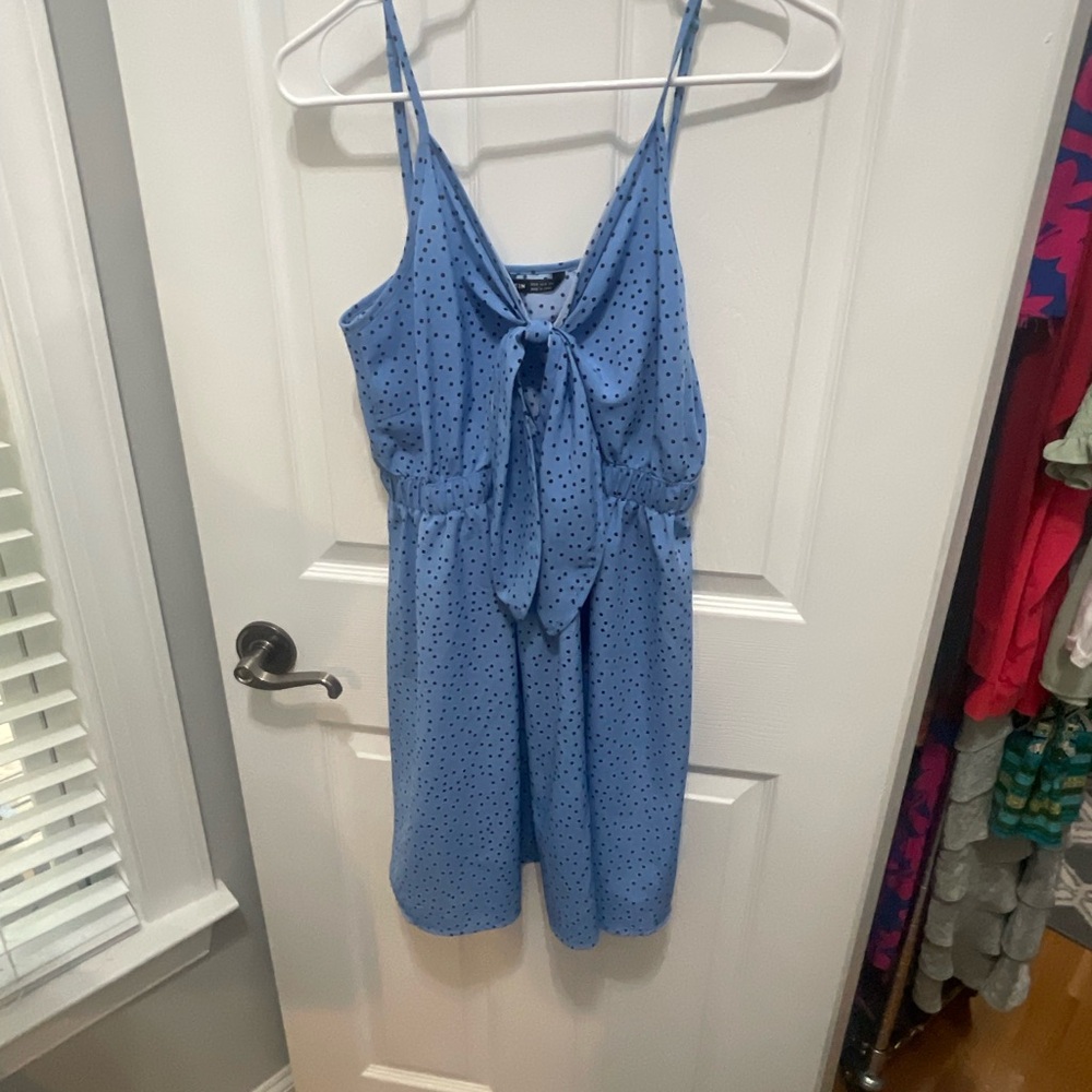 SHEIN Light Blue Polka Dot Dress - Picture 10 of 14